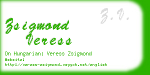 zsigmond veress business card